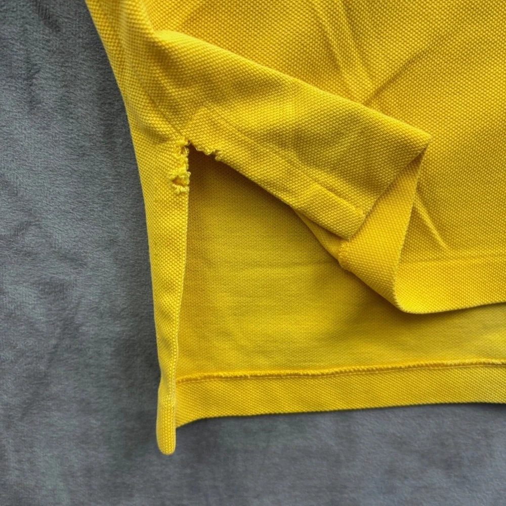 Polo Ralph Lauren Mens XL Yellow Short Sleeve Cotton Polo Shirt Orange Pony